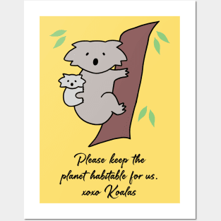 Koala - Habitable Planet (Sunshine Yellow) Posters and Art